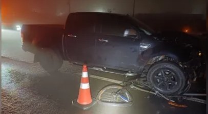 Ciclista de 31 anos morre após ser atingido por caminhonete na BR-369, entre Arapongas e Apucarana