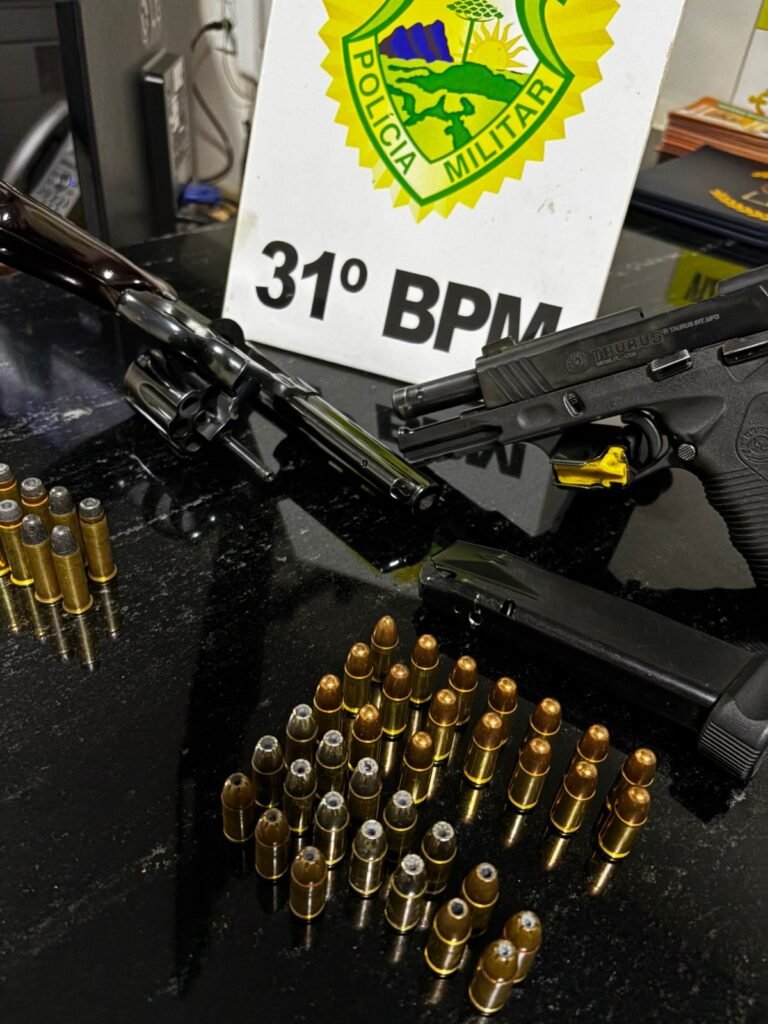 Dois homens são presos por porte ilegal de armas de fogo em Corbélia