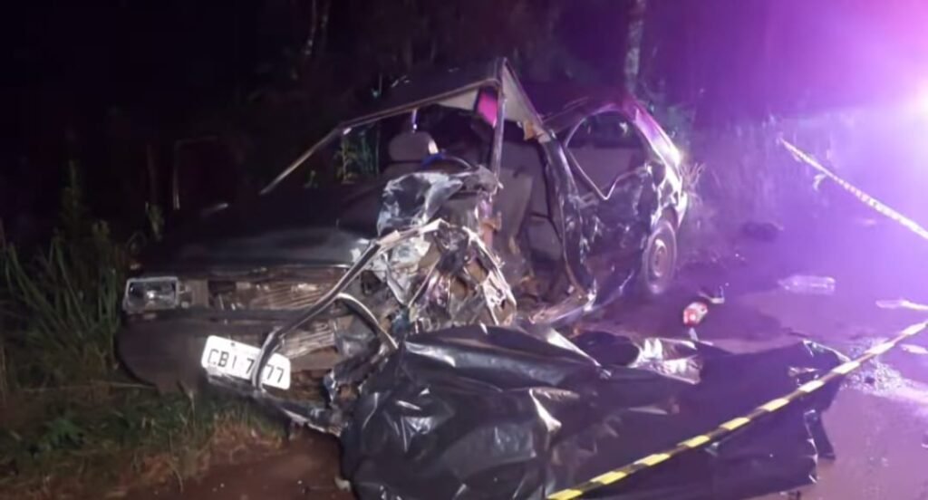 Colisão frontal deixa um morto e três feridos graves na BR-158 em Chopinzinho