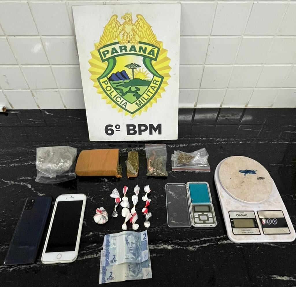 Ação do Choque resulta em prisão de dois homens e apreensão de drogas no Bairro Brasília