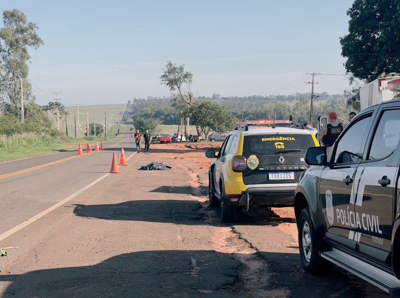 Jovem morre em colisão com cavalo na PR-576, entre Santa Mônica e Tapira