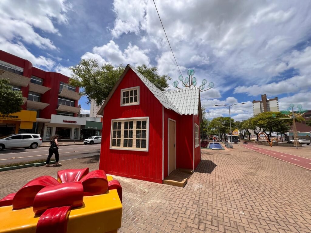 Casinha do Papai Noel abrirá as portas para as famílias no sábado em Cascavel
