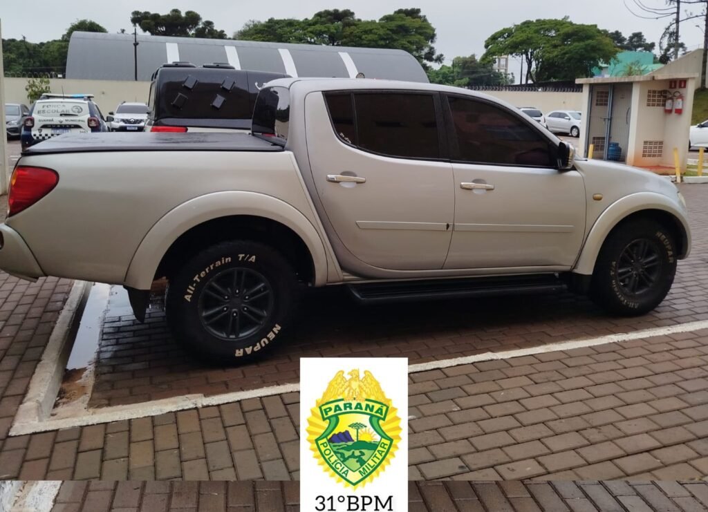Caminhonete roubada em 2018 em Maringá é recuperada e motorista é preso por receptação em Corbélia