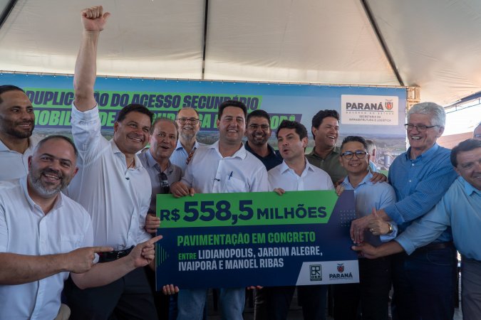 Governador autoriza início da ampliação em concreto da PRC-466 entre Lidianópolis e Manoel Ribas