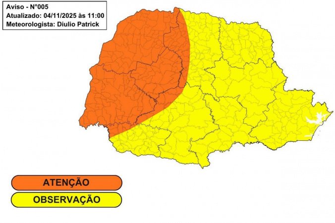 Simepar alerta para novos temporais nos próximos dias; Defesa Civil orienta cuidados