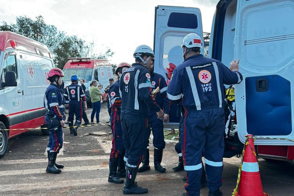 Agilidade do Samu e apoio de 50 socorristas foram fundamentais para os atendimentos das vítimas do tornado