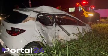 Colisão entre carro e motocicleta deixa duas pessoas feridas na BR-467
