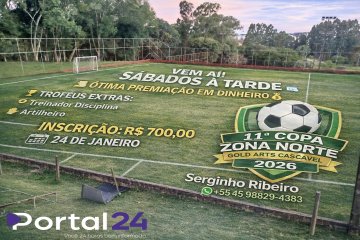 Copa Zona Norte terá jogos aos sábados e premiação em dinheiro em Cascavel