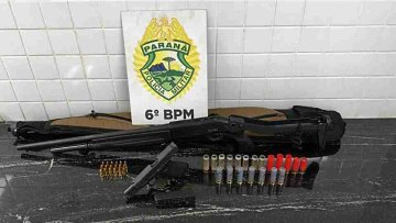 Homem é preso com espingarda na Avenida Toledo em Cascavel