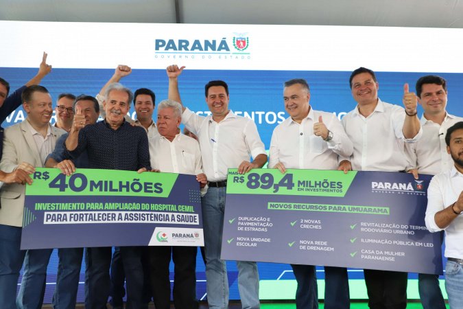 Governador anuncia R$ 90 milhões em novos investimentos para Umuarama