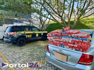 PRF apreende 132 quilos de maconha na BR-277, em Irati