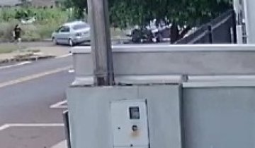 Vídeo mostra acidente no bairro Santa Cruz