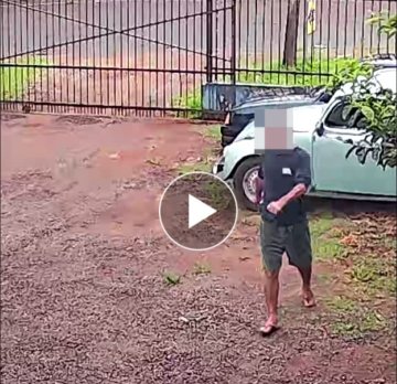 Câmera mostra dois furtos em menos de 24h em auto elétrica de Cascavel