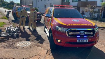 Motociclista fica em estado grave no Cascavel Velho
