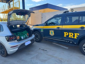 PRF apreende mais de 180 kg de maconha na BR-487, em Alto Paraíso