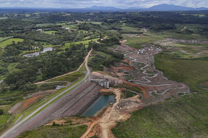 Sanepar inicia última etapa do Reservatório Miringuava com enchimento da barragem