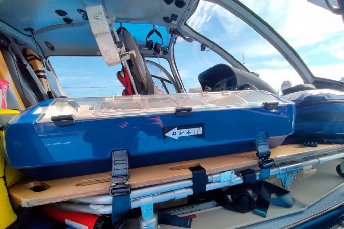 Helicóptero Arcanjo 01 transporta recém-nascida no Verão Maior Paraná