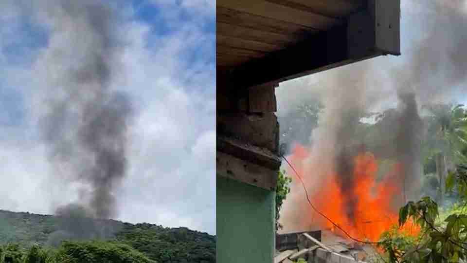 Casa é destruída pelo fogo em Florianópolis - catve.com