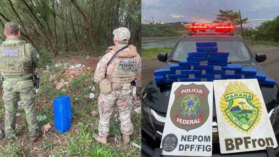 Ação conjunta apreende 15 quilos de maconha às margens do Rio Paraná em Foz do Iguaçu - catve.com