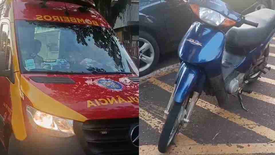 Jovem de 19 anos fica ferida após batida traseira entre carro e moto no Centro de Toledo - catve.com