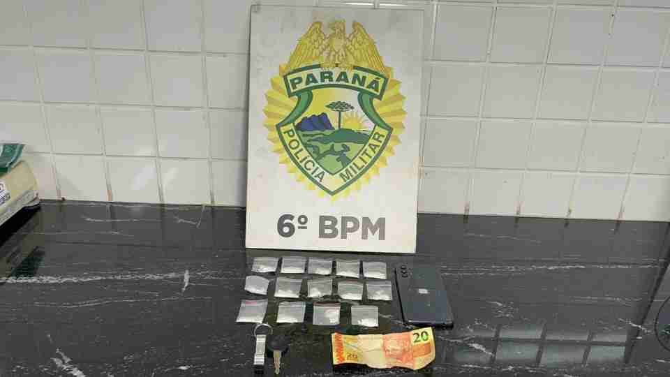 Jovem de 18 anos é detido com 14 buchas de cocaína durante ação da Rocam em Cascavel - catve.com