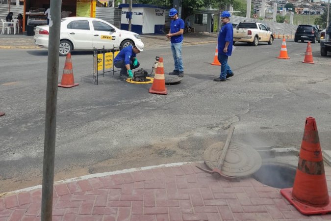 Sanepar usa fumaça para identificar problemas na rede de esgoto em Telêmaco Borba