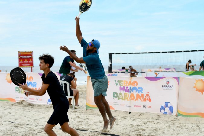 Caiobá recebe elite do beach tennis mundial com as disputas do Sanepar Open