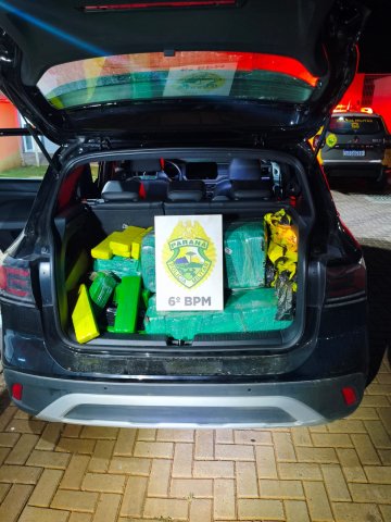 PM apreende 210kg de maconha na BR-277