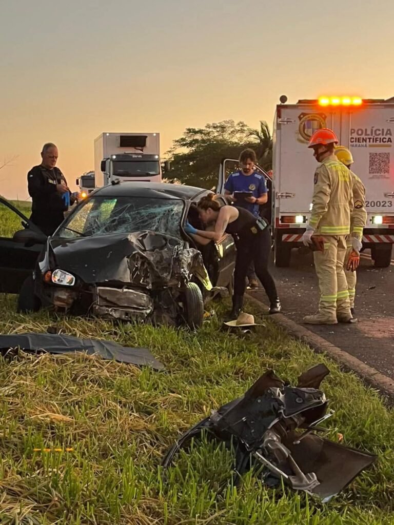 Acidente fatal na PR-493 deixa um morto e um ferido grave no sudoeste