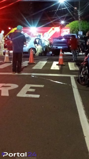 Acidente gravíssimo deixa vítima encarcerada no centro de Campo Mourão