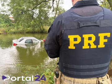 Adolescentes fogem da PRF, carro cai em açude e carga de agrotóxicos é apreendida no Paraná