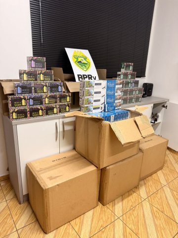 BPRv apreende cigarros e vapes contrabandeados na BR-369