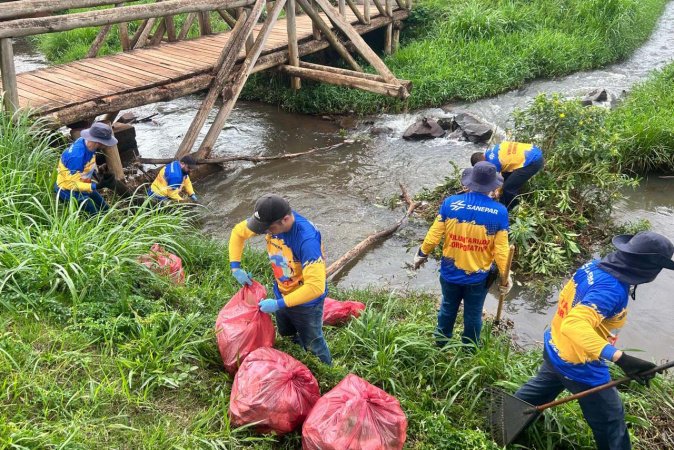 Sanepar mobiliza 350 voluntários em mutirão de limpeza de rios no Paraná