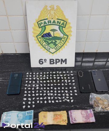 Casal é preso por tráfico de drogas no bairro Parque São Paulo em Cascavel