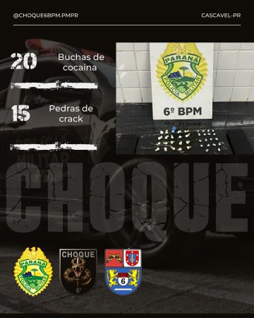 Choque prende quatro por tráfico no Floresta