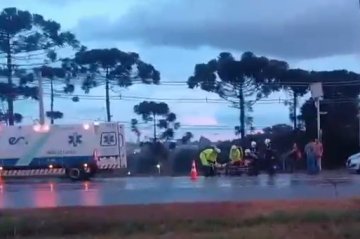 Ciclista é atropelado na BR-277 em Santa Tereza do Oeste