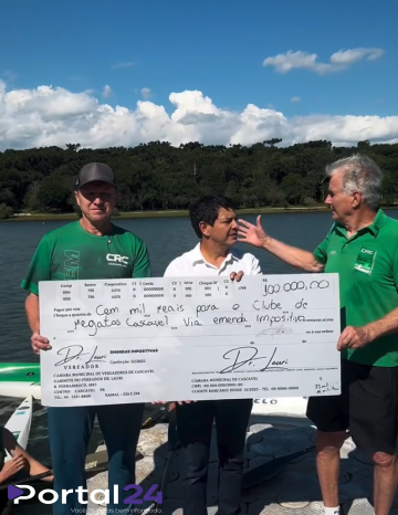 Clube de Regatas Cascavel recebe R$ 100 mil por meio de emenda impositiva
