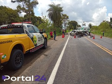 Colisão frontal deixa dois mortos na PR-182, em Diamante do Norte