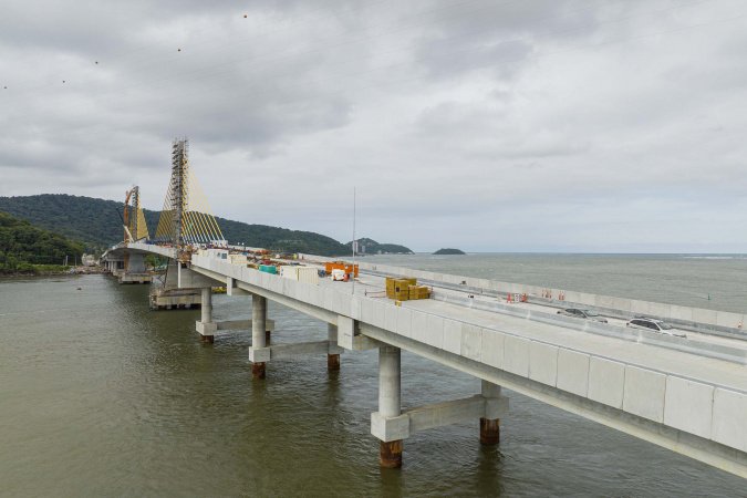Falta pouco: Estado divulga novas imagens da construção da Ponte de Guaratuba