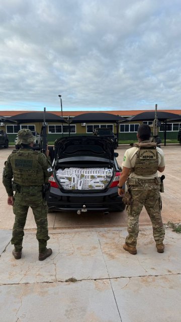 Homem é preso em Terra Roxa com carro carregado de cigarros contrabandeados