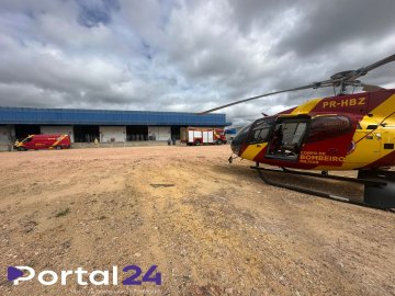 Homem fica ferido após queda de andaime em Fazenda Rio Grande