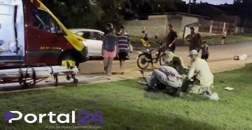 Jovem fica em estado grave após queda de bicicleta elétrica na Engenheiro Mercer, em Campo Mourão