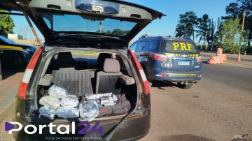 PRF apreende mais de 30 kg de maconha após perseguição na BR-369 em Ubiratã