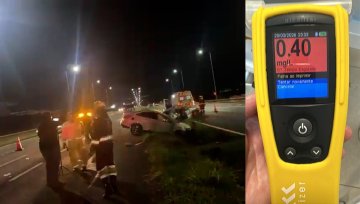 PRF prende motorista bêbado que atropelou policial e causou morte do próprio sobrinho na BR-369 em Arapongas