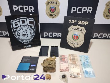 Traficante de 19 anos é preso em ação da Polícia Civil e GCM no bairro Ronda, em Ponta Grossa
