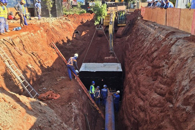 Sanepar conclui etapa crucial da obra que duplica transporte de água na Zona Norte de Maringá
