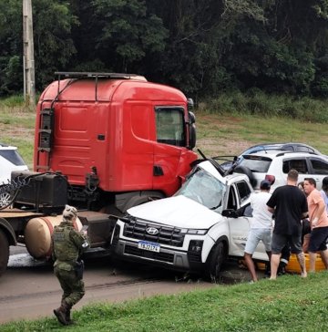 Grave acidente é registrado na BR-277 em Céu Azul