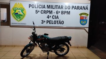Menor é flagrado pilotando moto irregular e veículo é apreendido em Boa Vista da Aparecida
