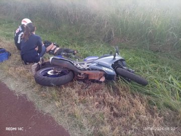 Motociclista fica ferido em acidente na BR-369