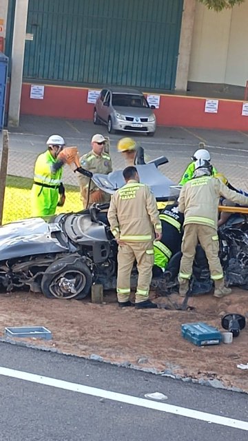 Motorista morre após capotamento no Contorno Norte em Curitiba